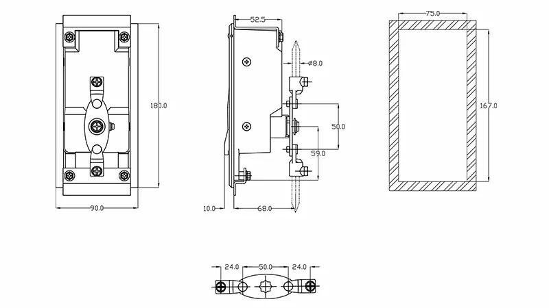 Vanma distribution box lock size